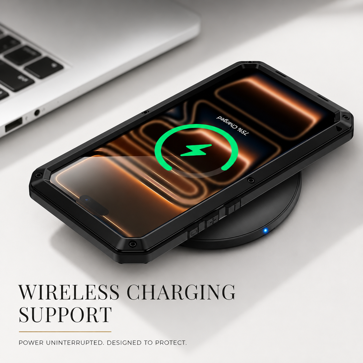 Premium iPhone Case MagSafe Compatible Magnetic Aluminum Armor Frame Cover Heavy Duty Shockproof Built In Glass Screen Protector Camera Lens Guard