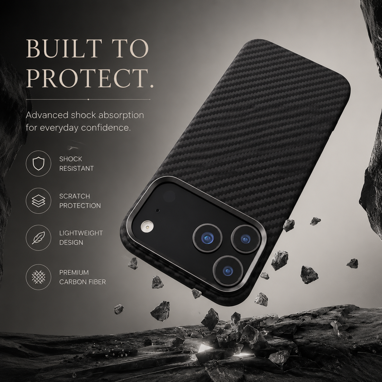 Premium iPhone Case MagSafe Compatible Aramid Fiber Carbon Fiber Protective Cover Wireless Charging Shockproof Ultra Slim Camera Lens Protection Hard Back
