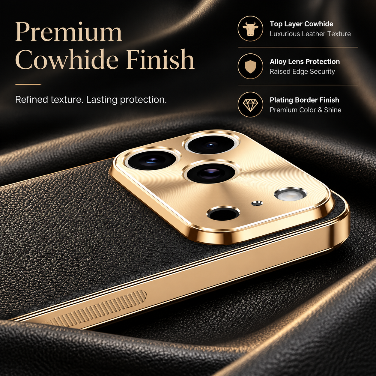 Premium iPhone Case MagSafe Compatible Magnetic Leather Cover Electroplated Frame Shockproof Protective Camera Lens Protection Full Coverage Slim Design