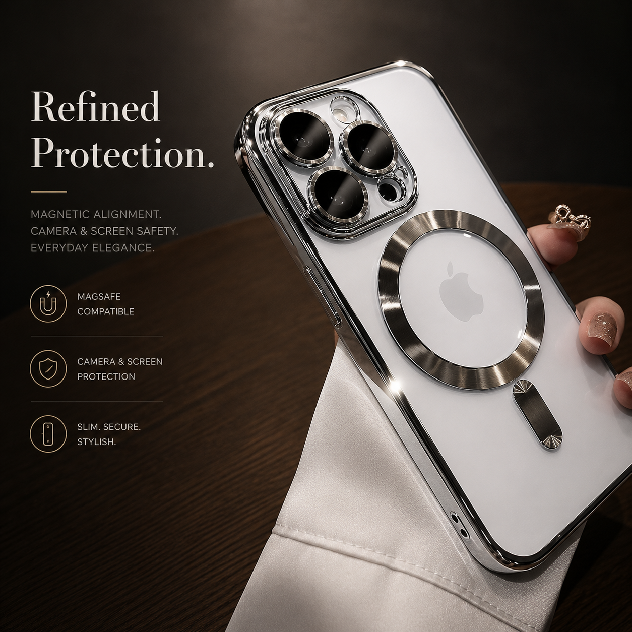 Premium iPhone Case MagSafe Compatible Magnetic Transparent TPU Protective Cover Shockproof Camera Lens Protection Anti Yellowing Slim Full Coverage