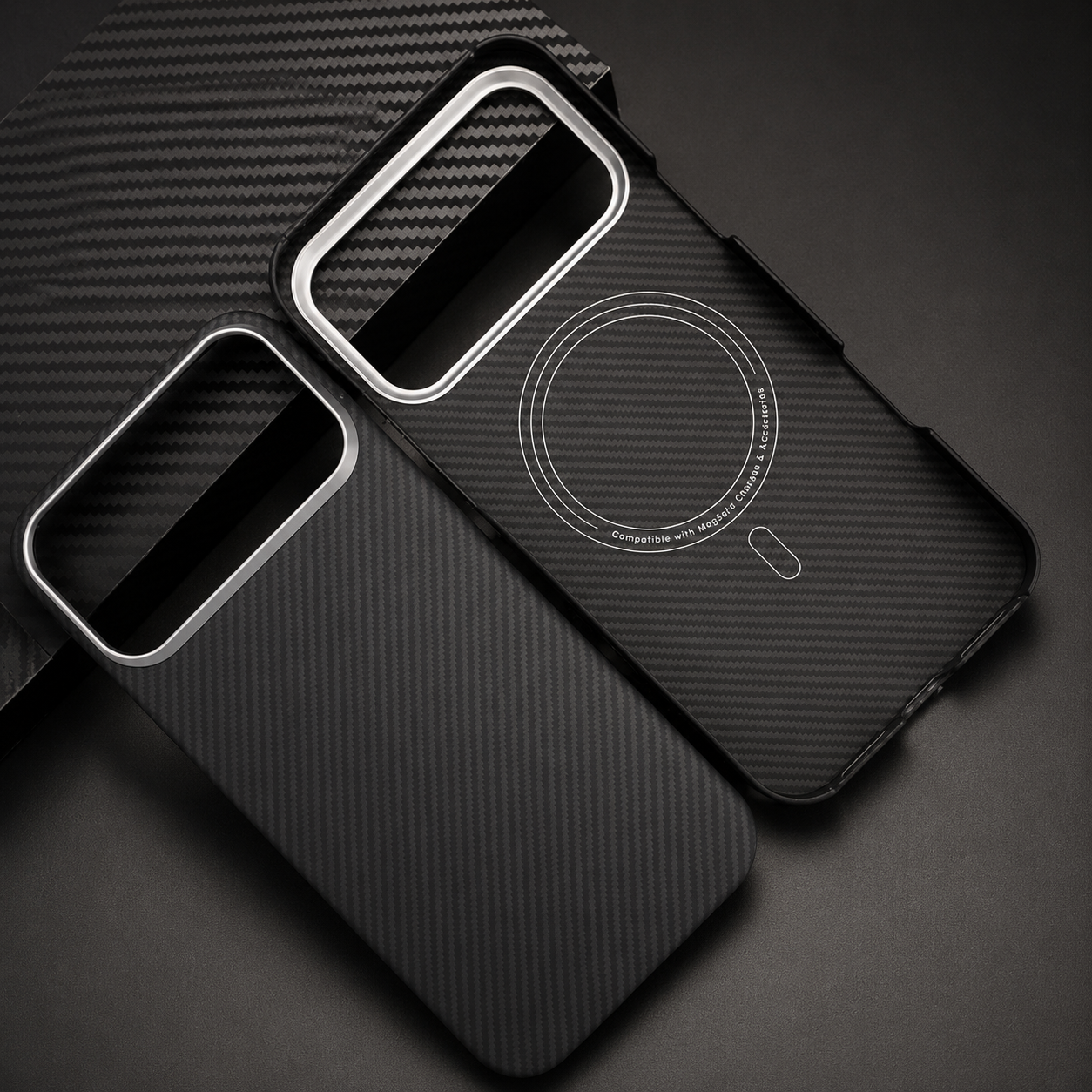 Premium iPhone Case MagSafe Compatible Aramid Carbon Fiber Ultra Thin Magnetic Protective Cover Shockproof Lightweight Slim Minimalist Design
