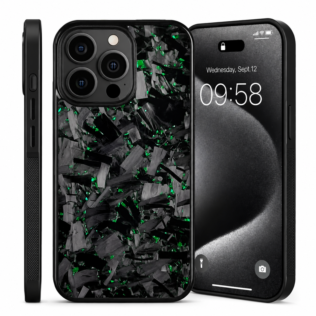 Premium iPhone Case MagSafe Compatible Forged Carbon Fiber Cover TPU Hybrid Full Coverage Magnetic Shockproof Anti Scratch Non Slip Slim Lightweight Protective Design
