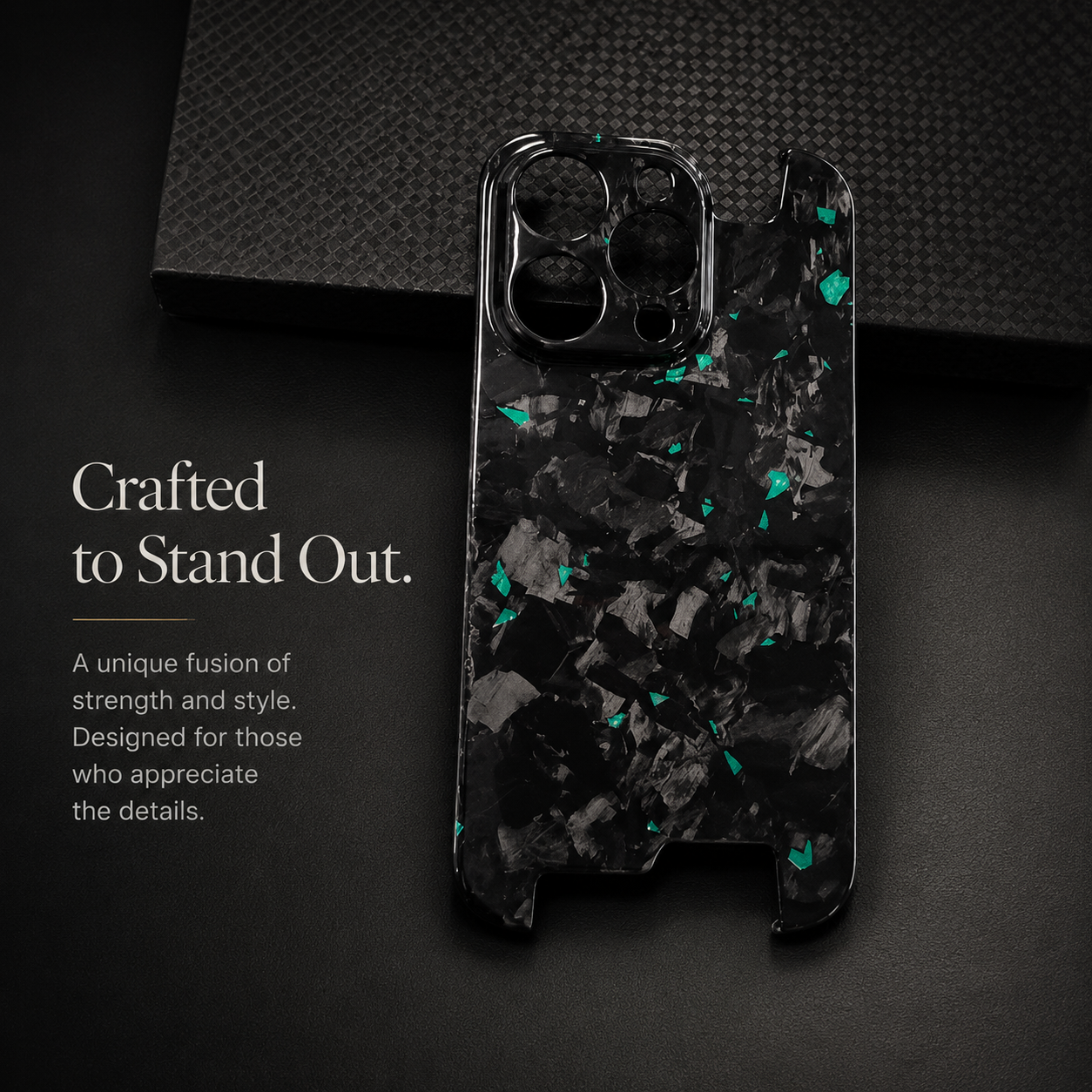 Premium iPhone Case Aramid Carbon Fiber MagSafe Compatible Ultra Thin Glossy Forged Cover Shockproof Lightweight Half Wrapped Slim Design