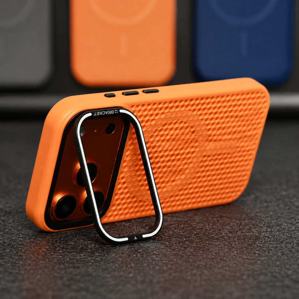 Premium iPhone Case MagSafe Compatible Magnetic Camera Stand Mesh Cooling Shockproof Protective Cover Anti Scratch Matte Camera Lens Protection Slim Full Coverage