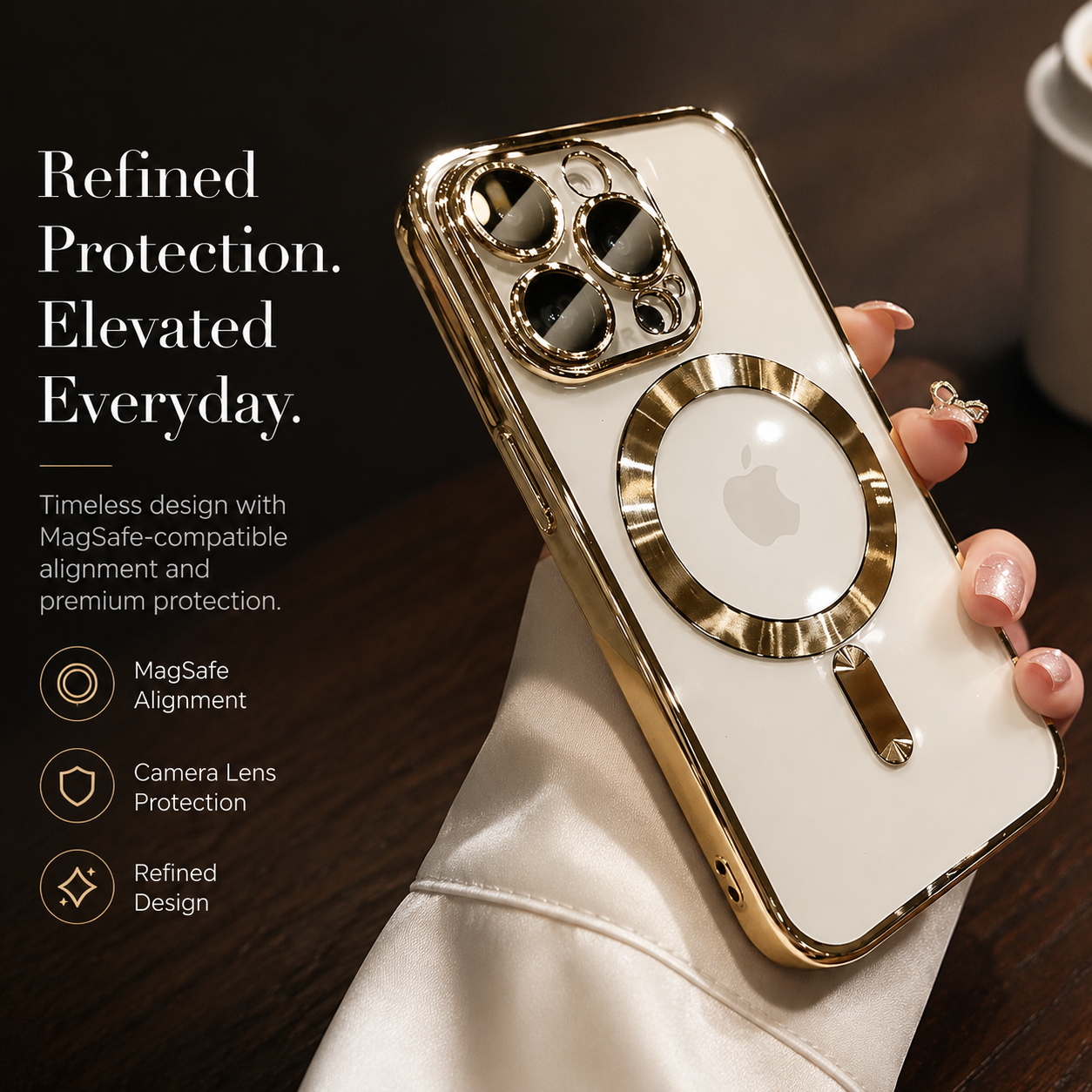 Premium iPhone Case MagSafe Compatible Magnetic Transparent TPU Protective Cover Shockproof Camera Lens Protection Anti Yellowing Slim Full Coverage