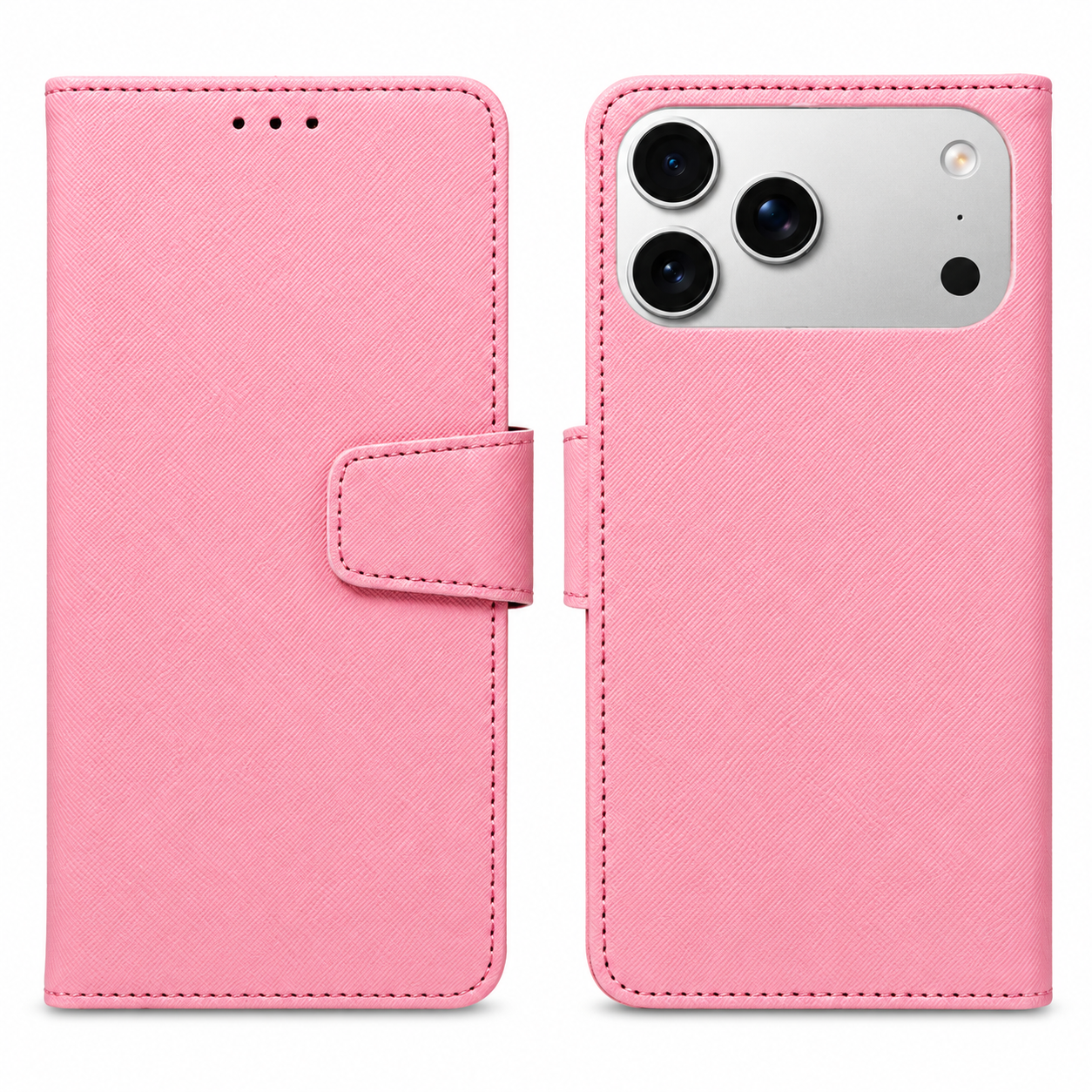 Premium iPhone Case Magnetic Leather Wallet Kickstand Shockproof MagSafe Compatible Card Holder Artificial Leather Full Coverage Protective Design
