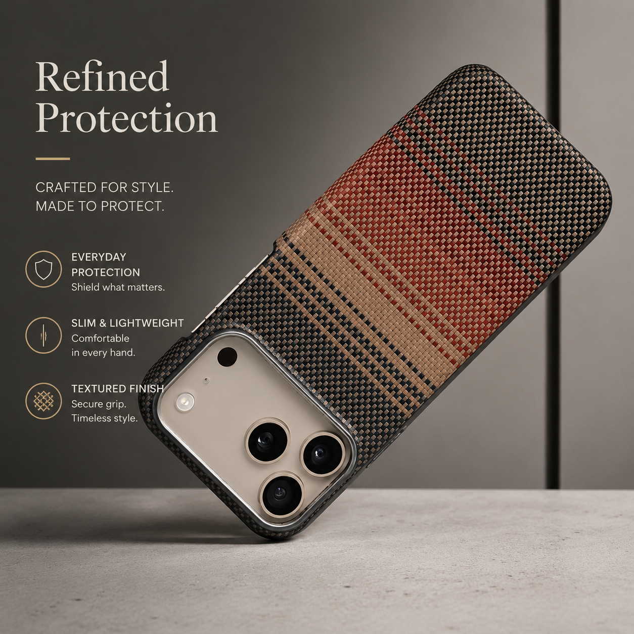 Premium iPhone Case MagSafe Compatible Aramid Carbon Fiber Ultra Thin Magnetic Protective Cover Shockproof Lightweight Slim Minimalist Design