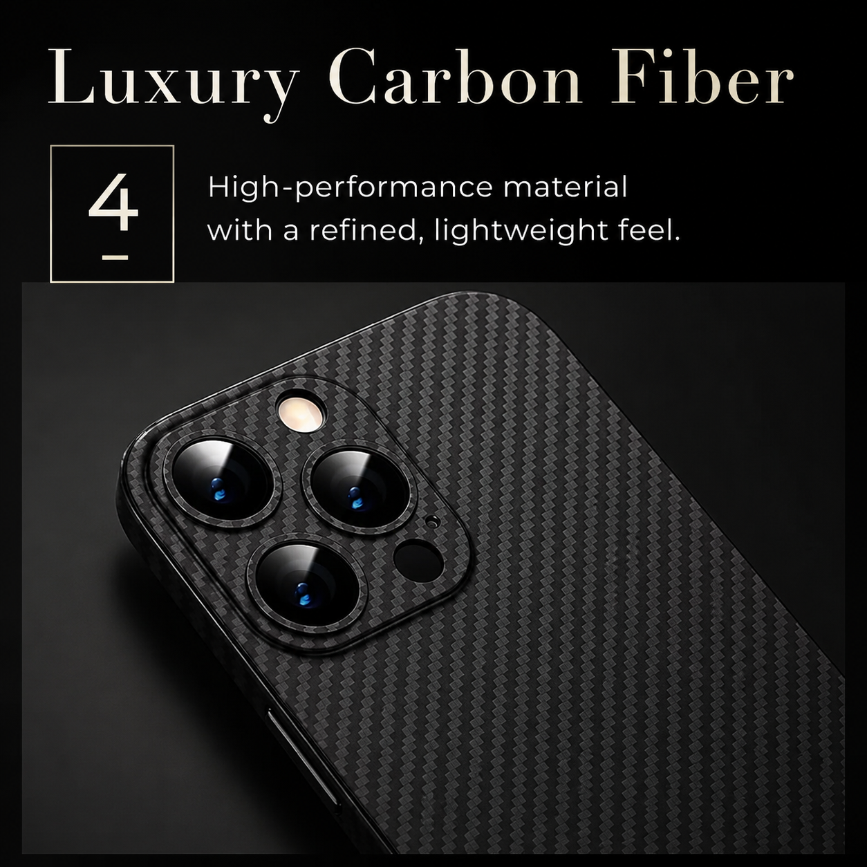 Premium iPhone Case Ultra Thin Carbon Fiber Matte Protective Cover Lightweight Anti Scratch Slim Hard Back Camera Protection Full Coverage