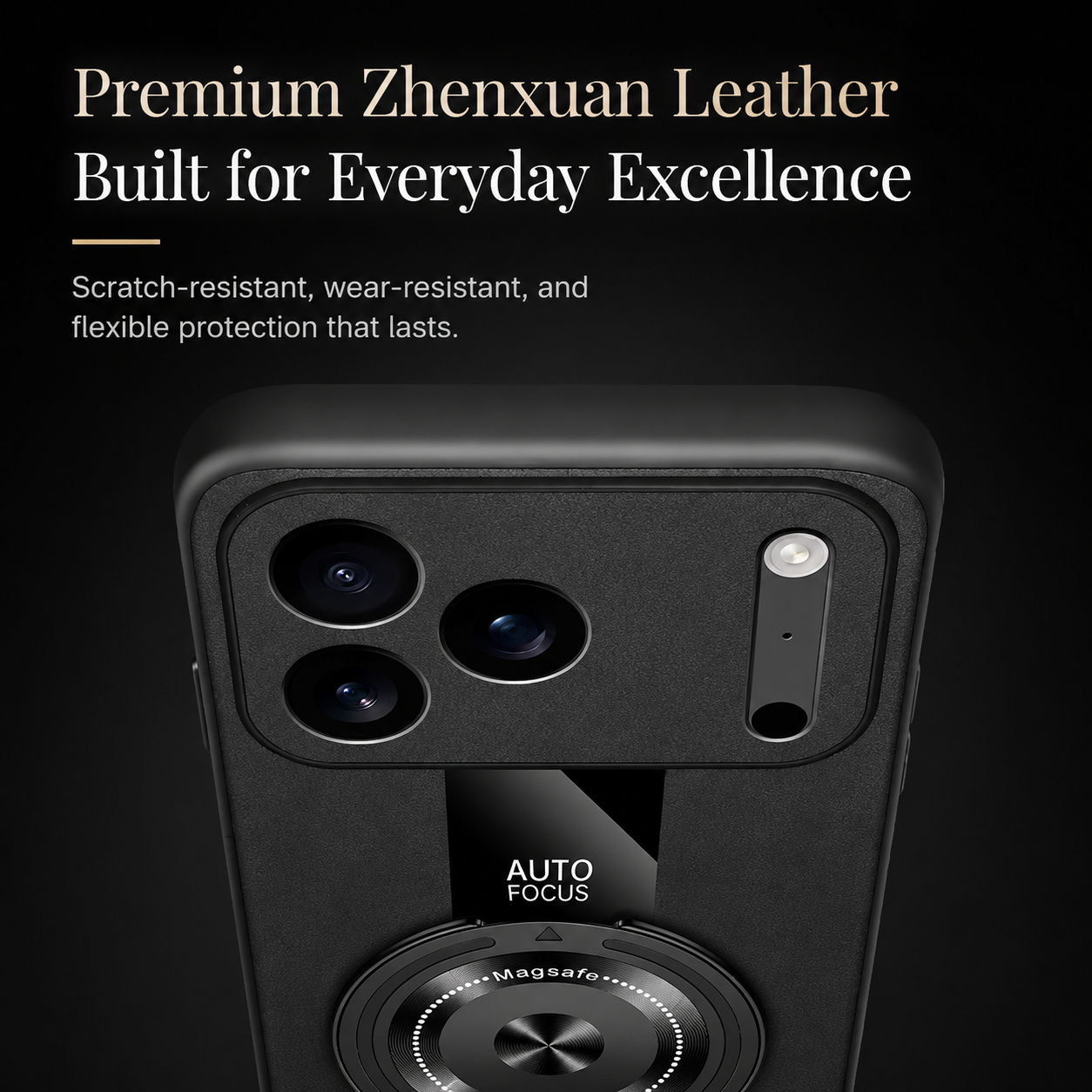 Premium iPhone Case Magnetic Matte Fiber MagSafe Compatible Ring Stand Shockproof PC TPU Silicone Hybrid Slim Full Coverage Protective Design