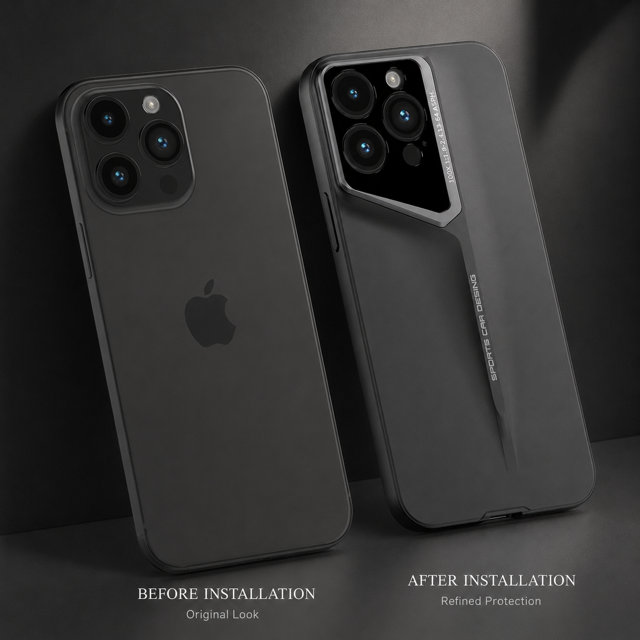Premium iPhone Case Ultra Thin Protective Cover Titanium Style Shockproof Camera Lens Protection Anti Scratch Lightweight Anti Slip Slim Full Coverage