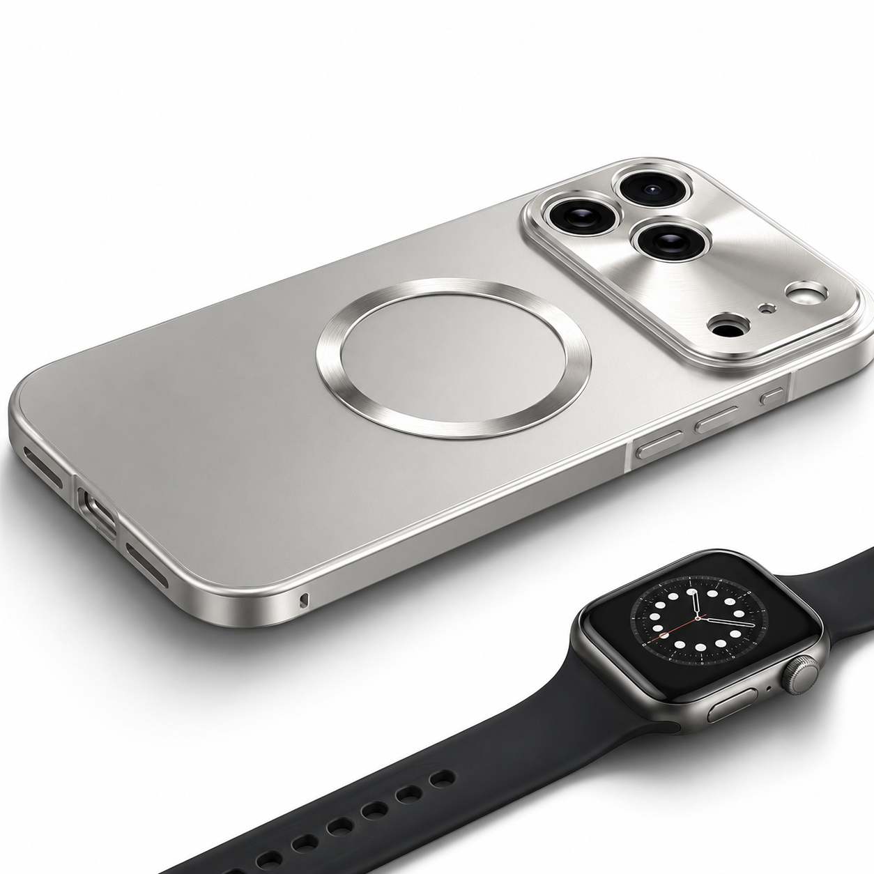 Premium iPhone Case MagSafe Compatible Magnetic Aluminum Frame Frosted Matte Shockproof Protective Camera Lens Protection Ultra Thin Full Coverage