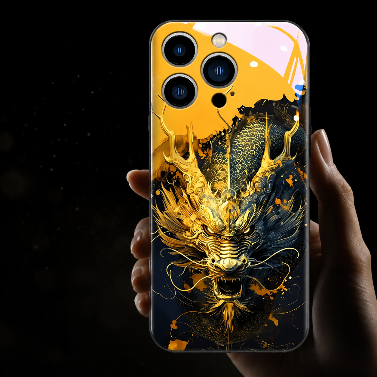 Premium iPhone Case LED Luminous Protective Cover Sound Reactive Tempered Glass Shockproof Camera Lens Protection Slim Full Coverage