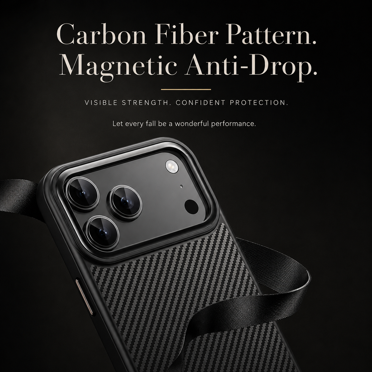 Premium iPhone Case MagSafe Compatible Kevlar Carbon Fiber Cover TPU PC Hybrid Magnetic Shockproof Protective Anti Fingerprint Slim Lightweight Design