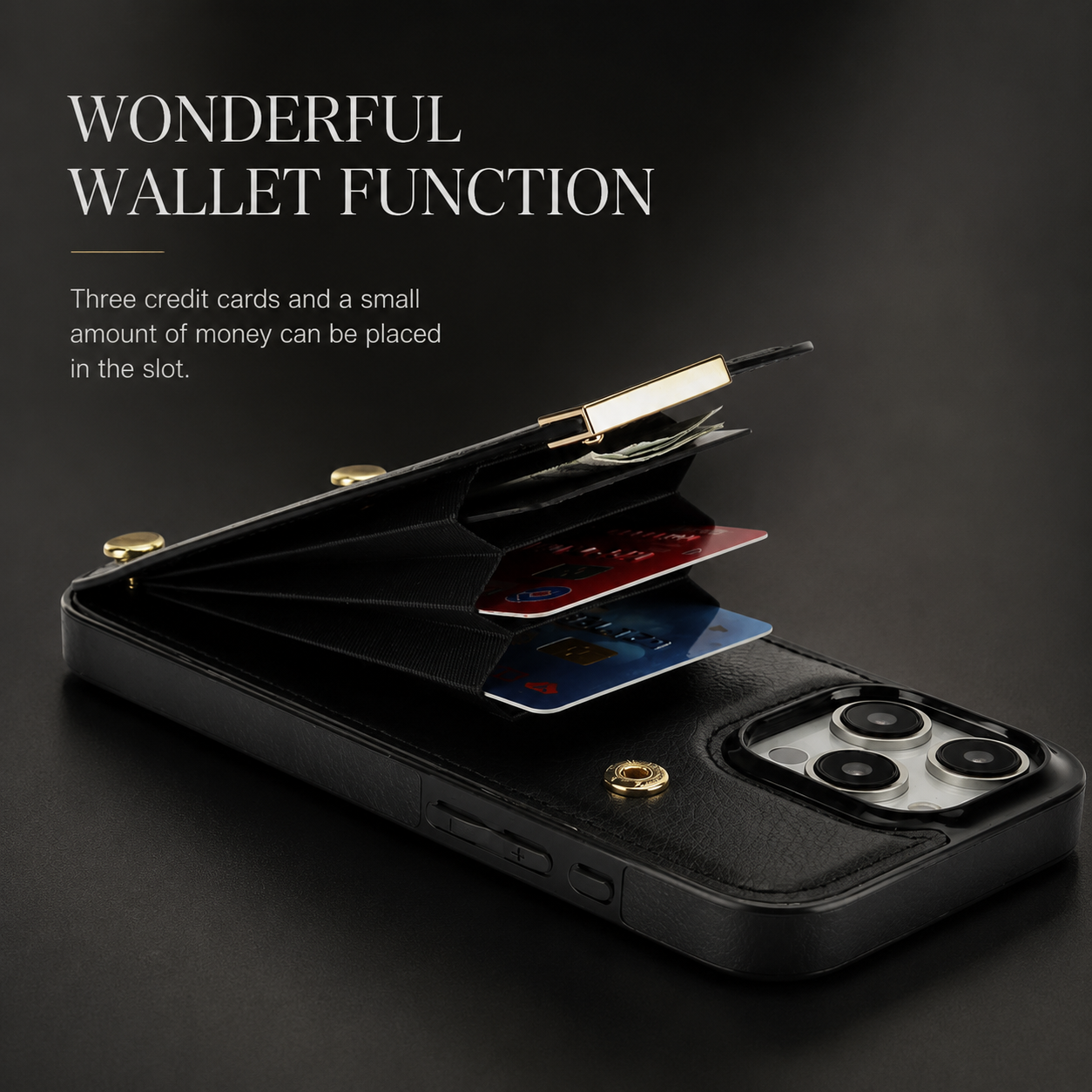 Premium iPhone Case Leather Wallet Flip Cover MagSafe Compatible Card Holder Magnetic Closure Shockproof Camera Protection Slim Full Coverage