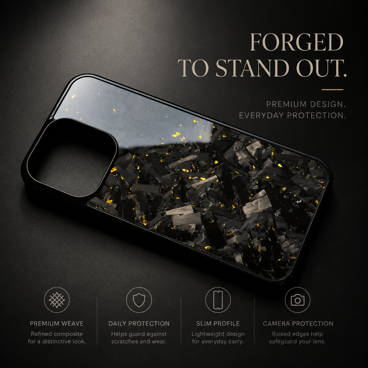 Premium iPhone Case MagSafe Compatible Forged Carbon Fiber Cover TPU Hybrid Full Coverage Magnetic Shockproof Anti Scratch Non Slip Slim Lightweight Protective Design