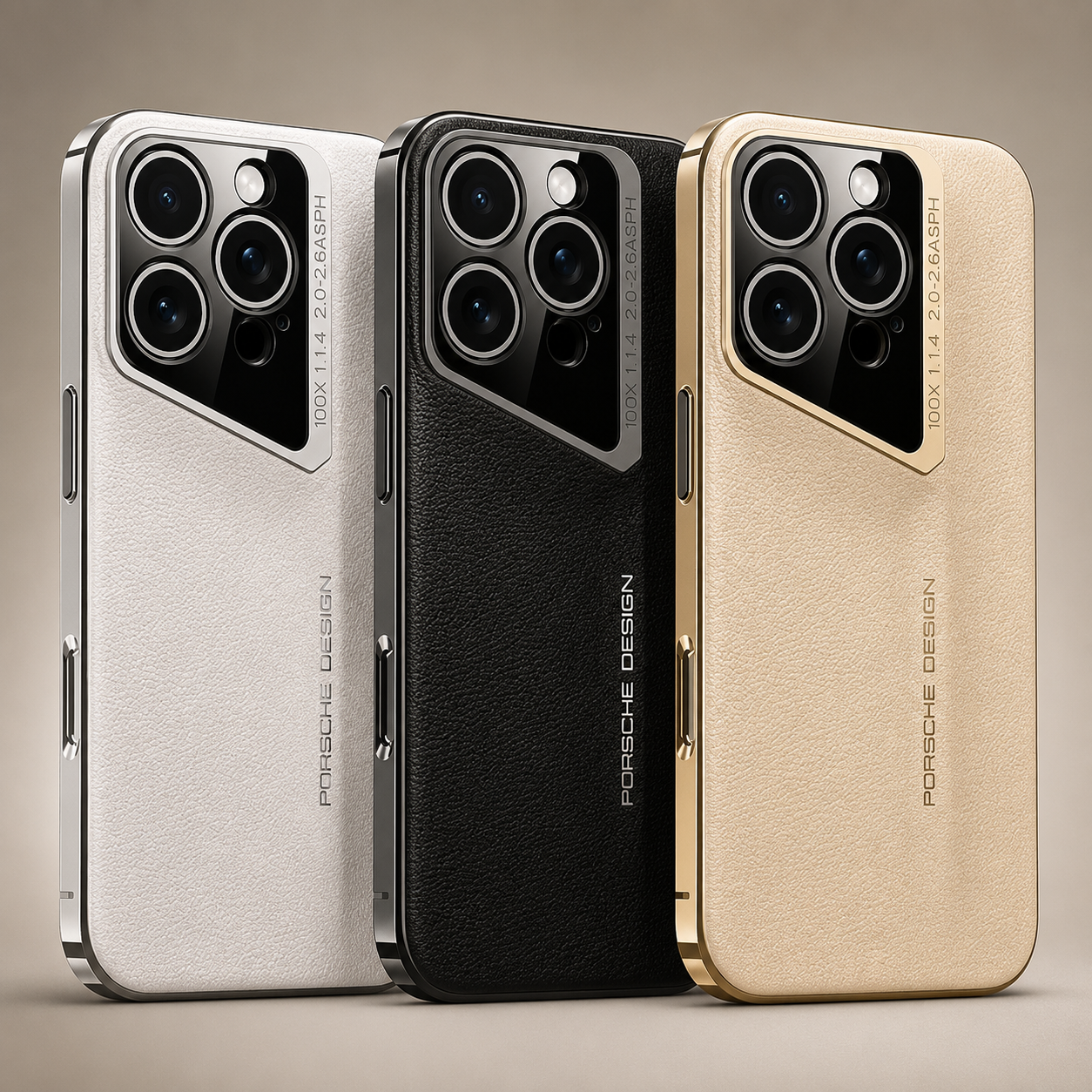 Premium iPhone Case Genuine Leather Shockproof Protective Cover Electroplated Hard Back Camera Lens Protection Anti Slip Grip Slim Full Coverage
