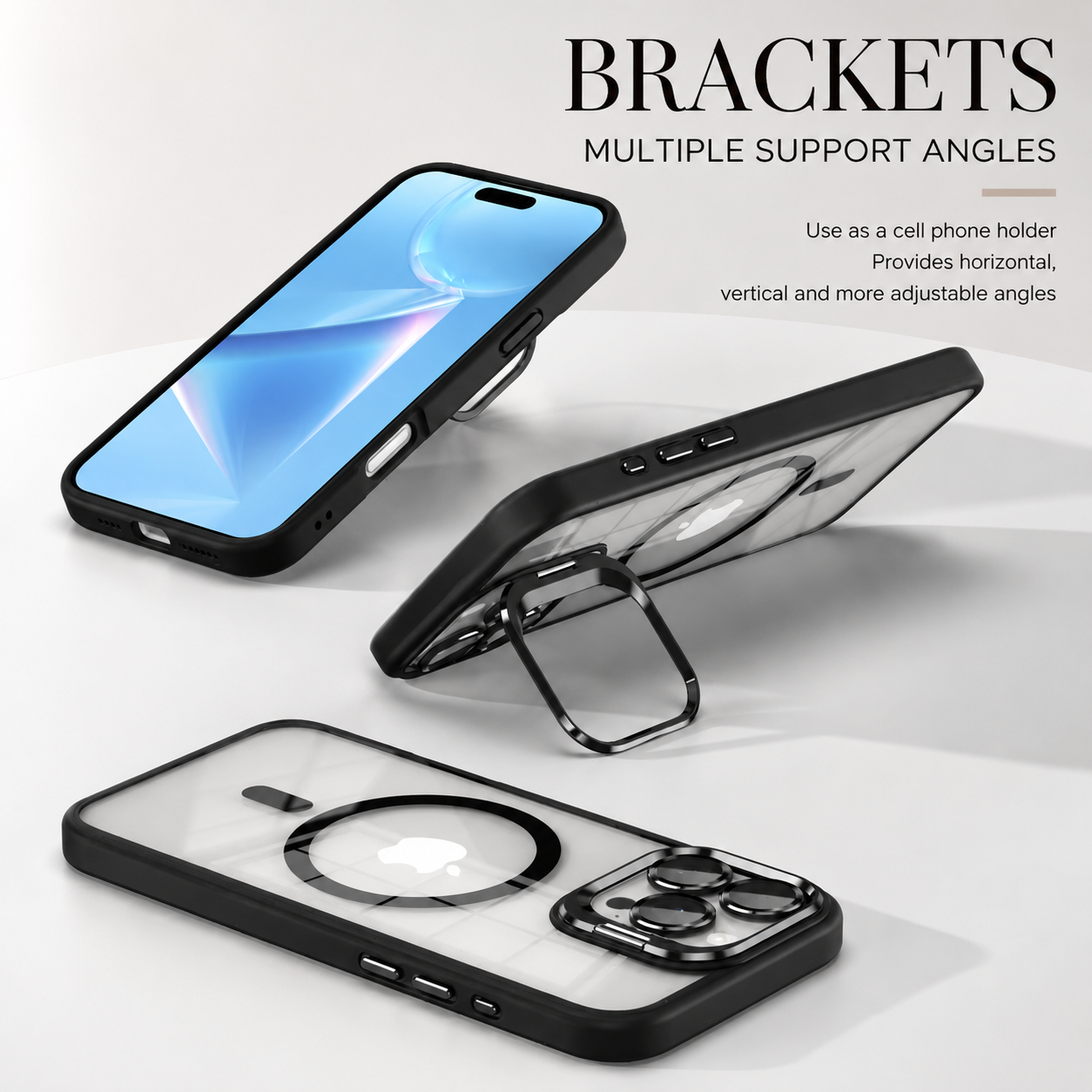 Premium iPhone Case MagSafe Compatible Shockproof Bumper Protective Cover Full Body Protection Camera Lens Guard Magnetic Slim Durable Design