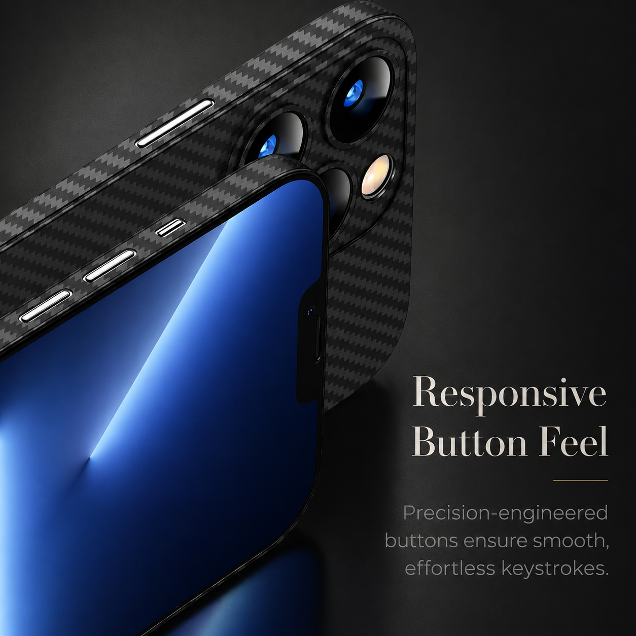 Premium iPhone Case Ultra Thin Carbon Fiber Matte Protective Cover Lightweight Anti Scratch Slim Hard Back Camera Protection Full Coverage