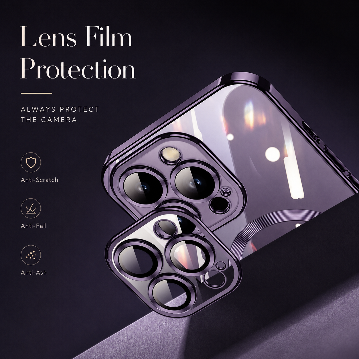 Premium iPhone Case MagSafe Compatible Magnetic Protective Cover Shockproof Camera Lens Protection Slim TPU Plating Frame Anti Scratch Full Coverage