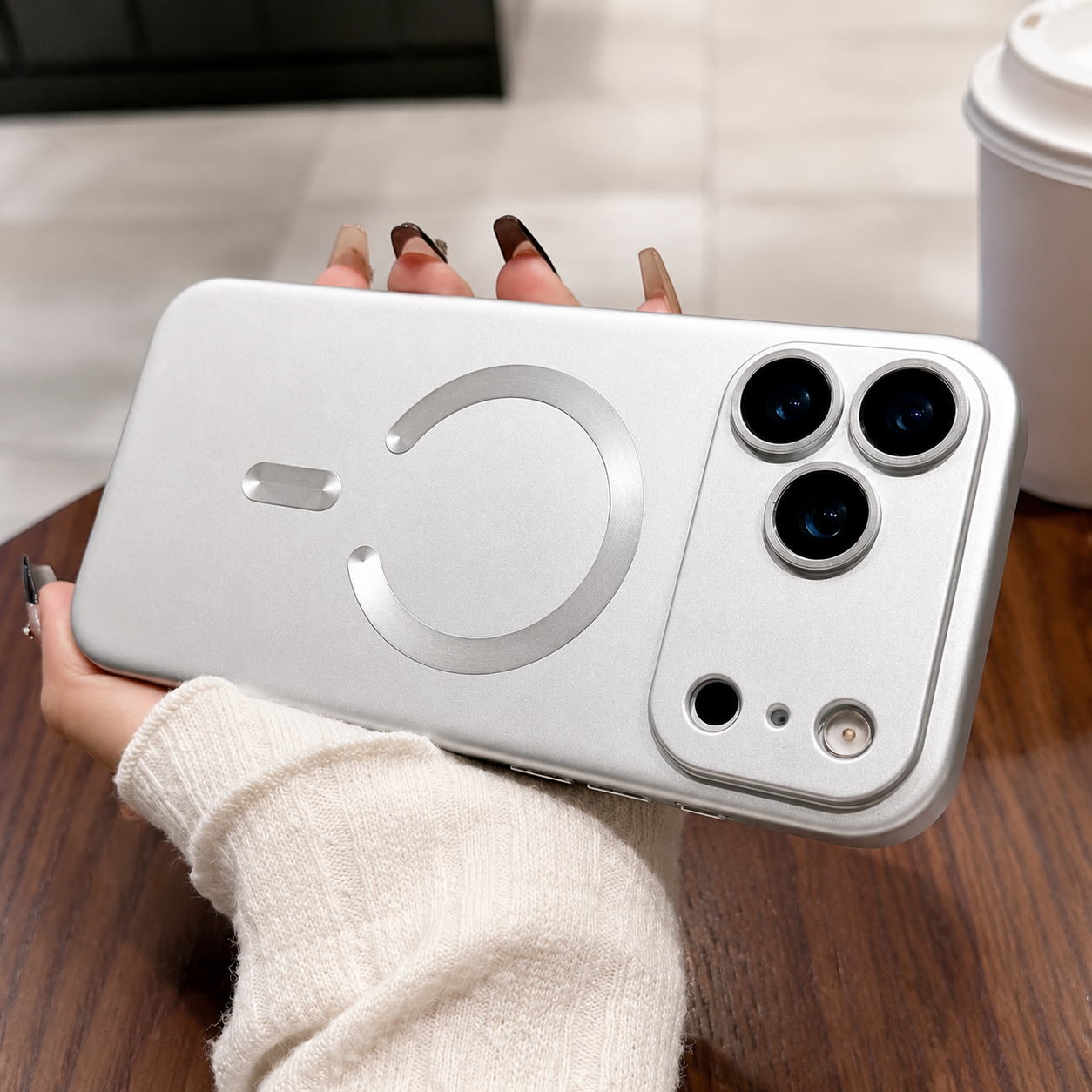 Premium iPhone Case MagSafe Compatible Magnetic Metallic Finish Shockproof Protective Cover Wireless Charging Camera Lens Protection Slim Soft Full Coverage