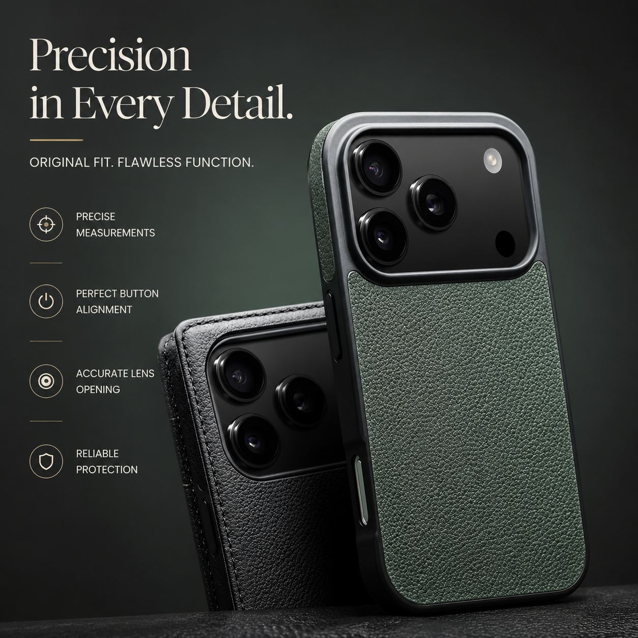 Premium iPhone Case Genuine Leather Wallet Flip Cover Card Holder Kickstand Shockproof Anti Scratch Ultra Slim Full Coverage Protective Design