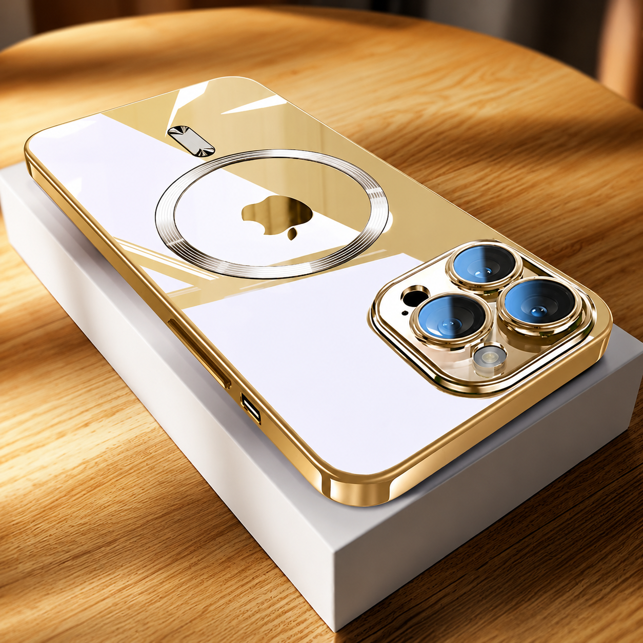 Premium iPhone Case MagSafe Compatible Magnetic Transparent Protective Cover Hard PC Back Silicone Bumper Shockproof Camera Lens Protection Anti Scratch Slim Design