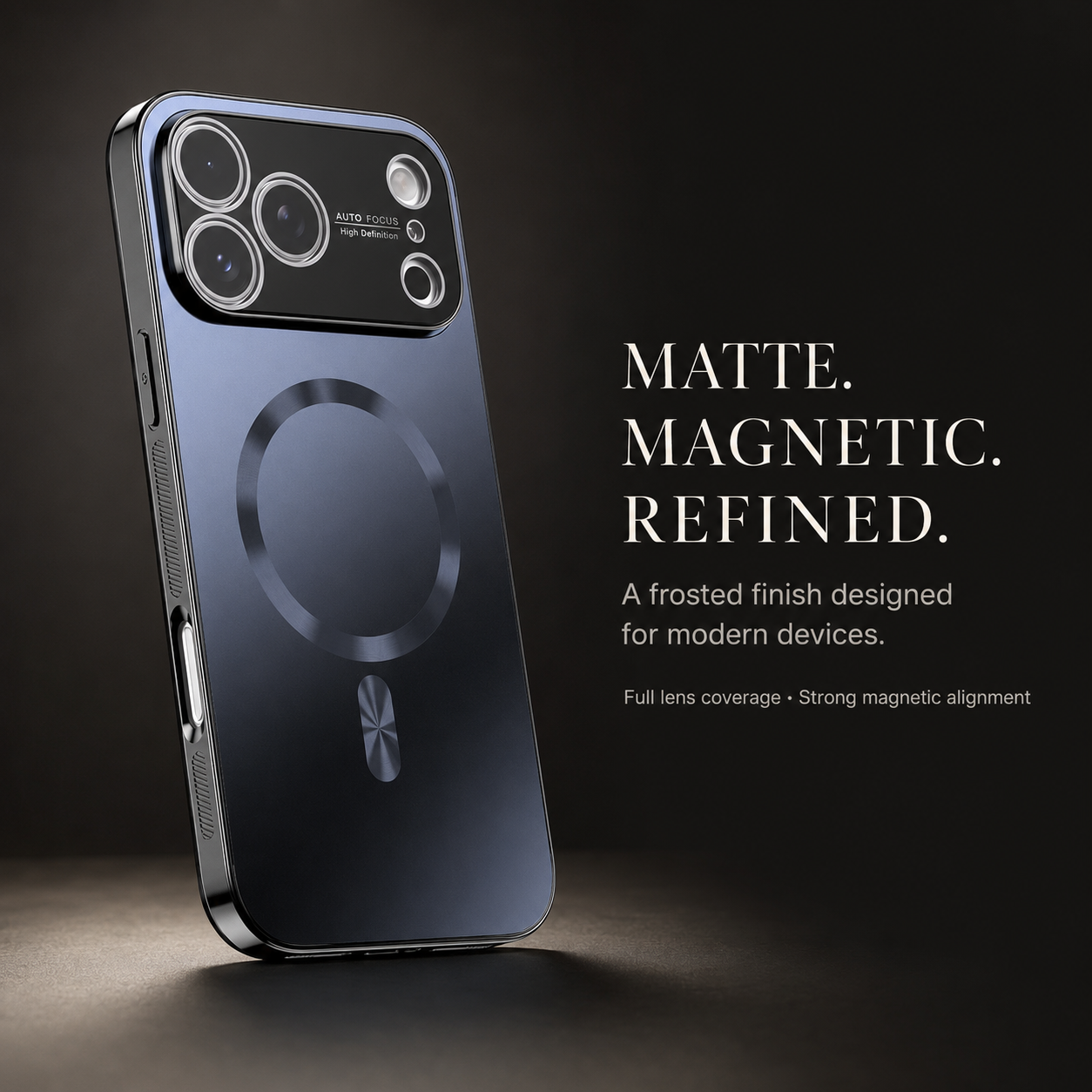 Premium iPhone Case MagSafe Compatible Magnetic Aluminum Frame Electroplated Matte Shockproof Protective Cover Camera Lens Protection Slim Full Coverage
