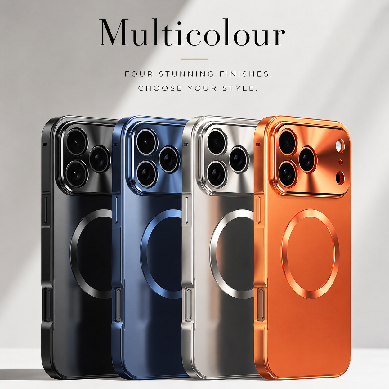 Premium iPhone Case MagSafe Compatible Magnetic Aluminum Frame Frosted Matte Shockproof Protective Camera Lens Protection Ultra Thin Full Coverage