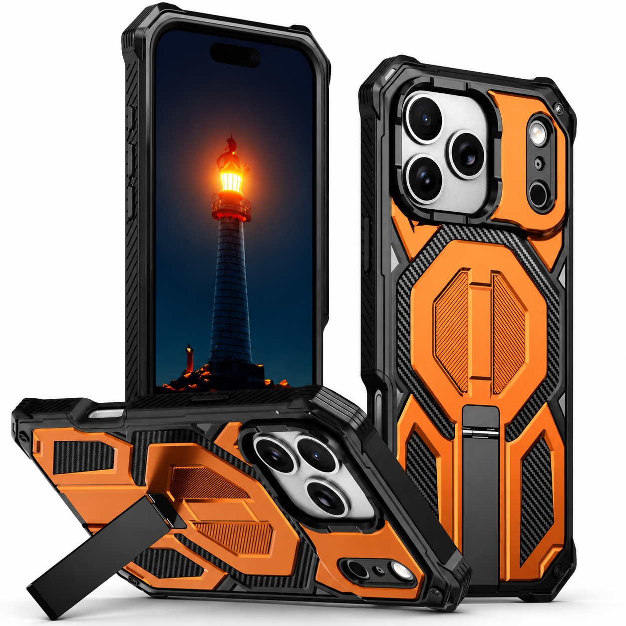 Premium Magnetic Military Grade iPhone Case Dual Layer Shockproof Heavy Duty Protective Cover MagSafe Compatible Anti Scratch Full Coverage Slim Armor Case