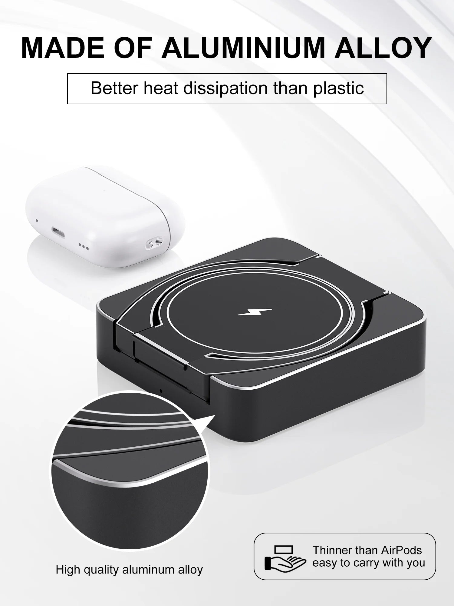 Premium 3 In 1 Wireless Charger Foldable MagSafe Compatible 15W Fast Charging Station Magnetic Portable Dock for Smartphone Watch and Earbuds