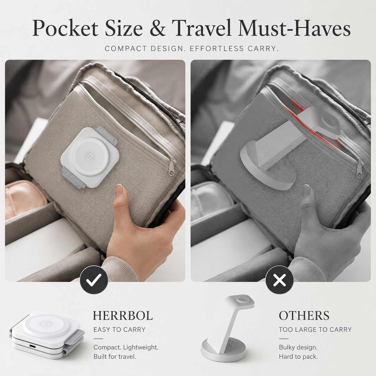 Premium 3-in-1 Wireless Charger Foldable MagSafe Compatible 15W Fast Charging Station Magnetic Portable Dock for Smartphone Watch Earbuds USB-C Holder