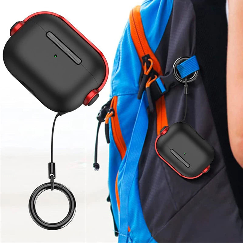 Premium AirPods Protective Case Shockproof Cover with Lanyard Strap Lightweight Wireless Charging Compatible