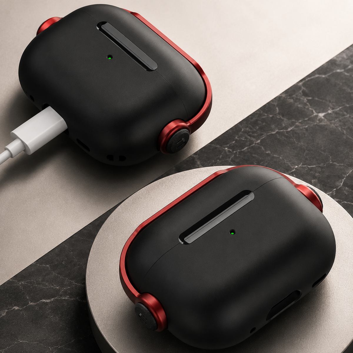 Premium AirPods Protective Case Shockproof Cover with Lanyard Strap Lightweight Wireless Charging Compatible Secure Fit Portable Everyday Essentials