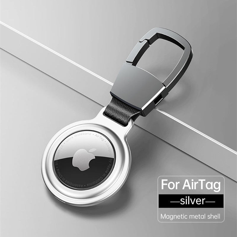 Premium AirTag Case Metal Protective Cover Shockproof Keychain Clip Scratch Resistant Secure Holder