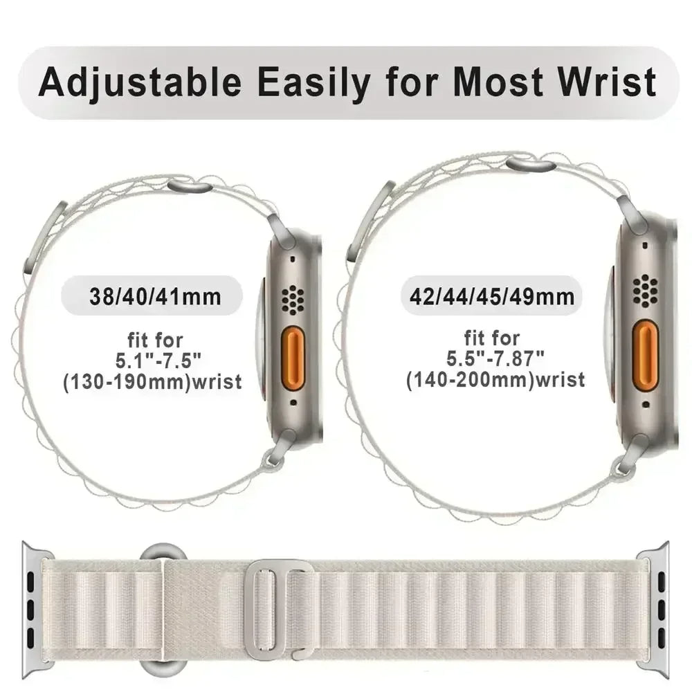 Premium Apple Watch Band Alpine Loop Nylon Sport Strap Adjustable Secure Fit Durable Outdoor Wristband