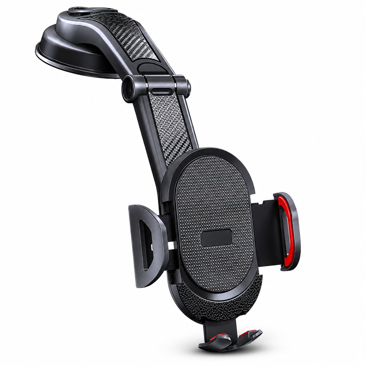 Premium Car Phone Mount Dashboard Windshield Suction Cup Holder 360 Rotation Secure Grip Adjustable Smartphone Stand Hands-Free Driving Mount Vehicle