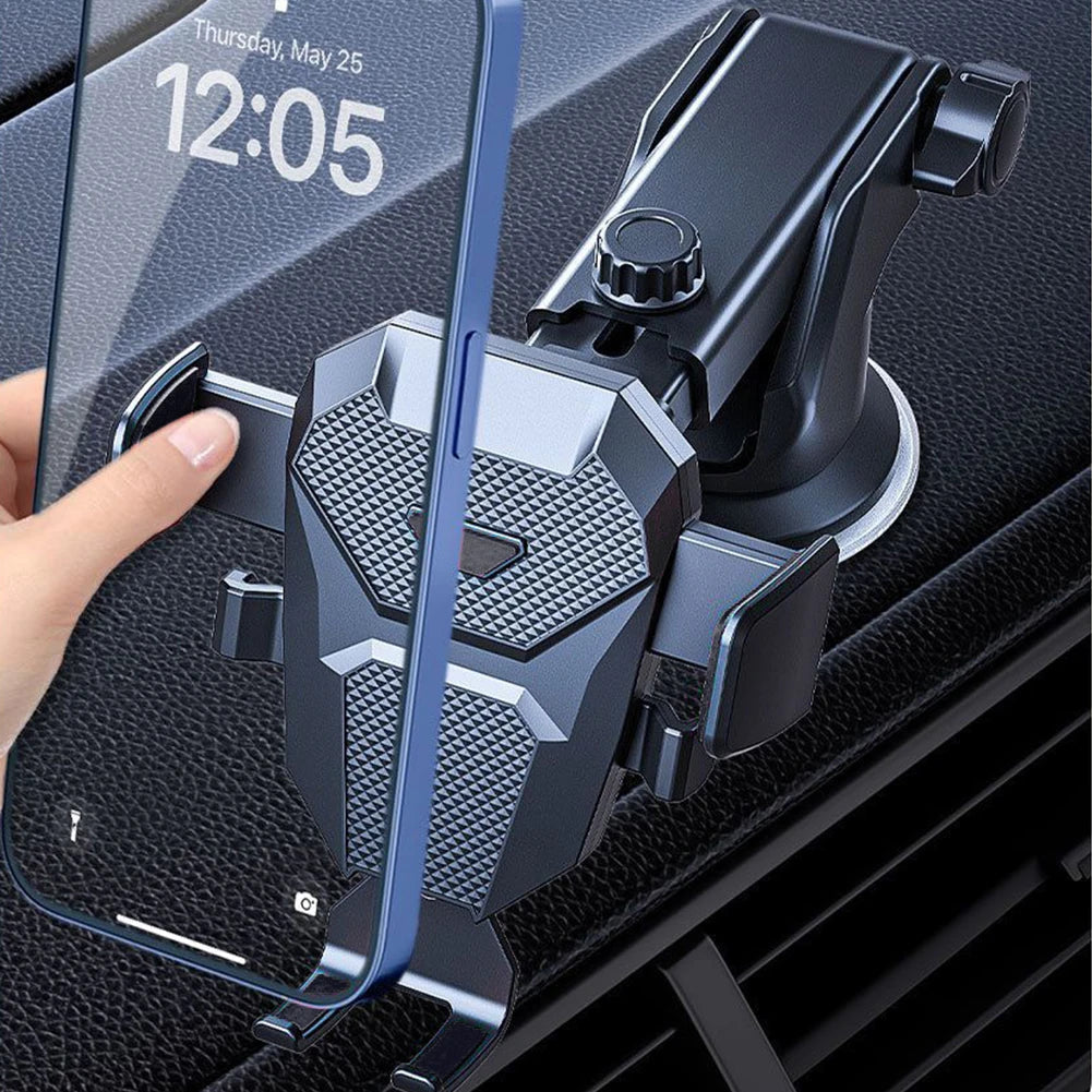 Premium Car Phone Mount Suction Cup Dashboard Windshield Holder 360 Rotation Secure Grip Smartphone Stand