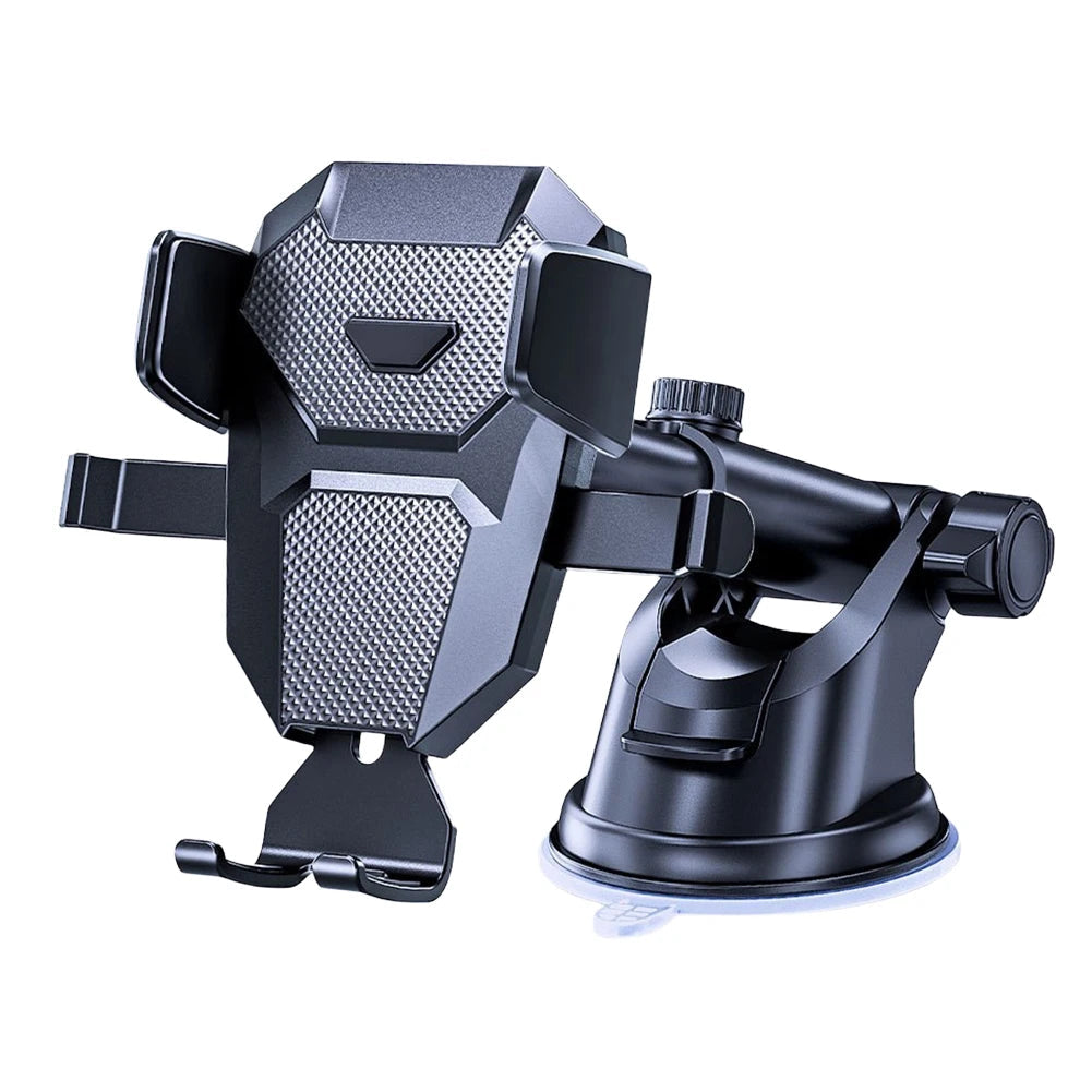 Premium Car Phone Mount Suction Cup Dashboard Windshield Holder 360 Rotation Secure Grip Smartphone Stand