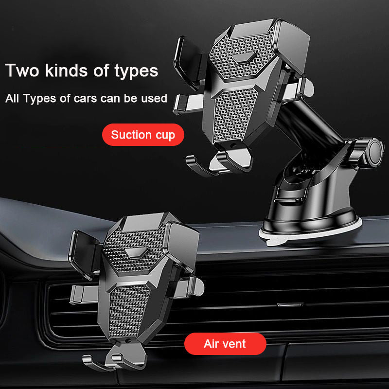 Premium Car Phone Mount Suction Cup Dashboard Windshield Holder 360 Rotation Secure Grip Smartphone Stand