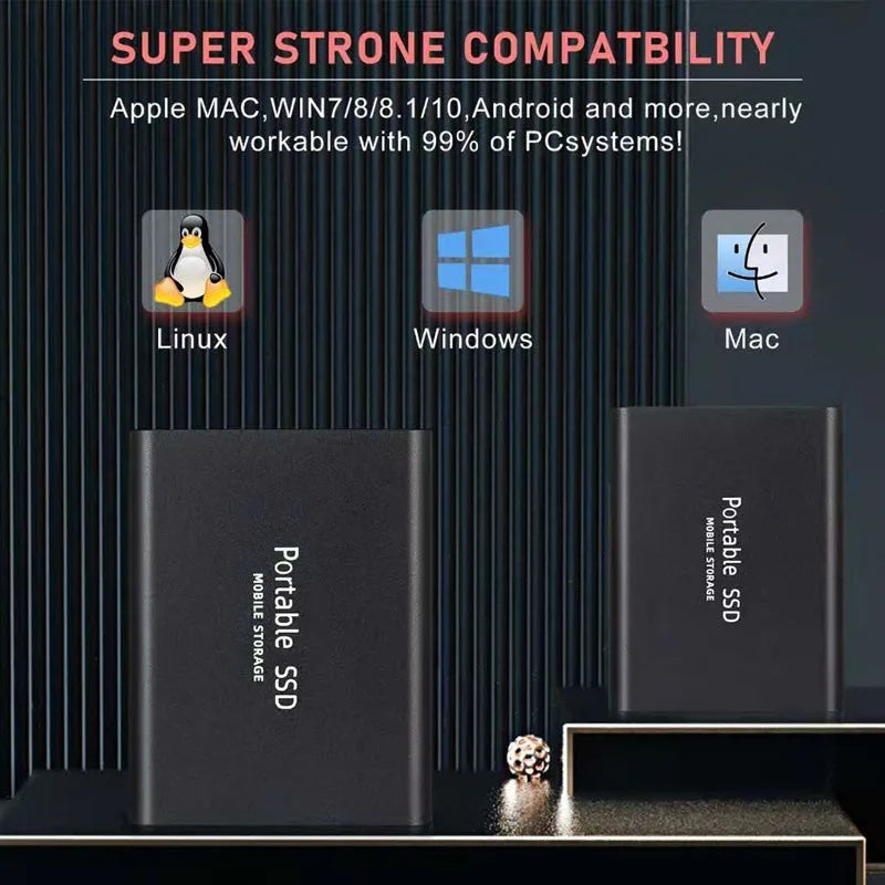 Premium External SSD Portable USB 3.1 High Speed Storage Drive Compact Data Backup Solution Multi Capacity Support