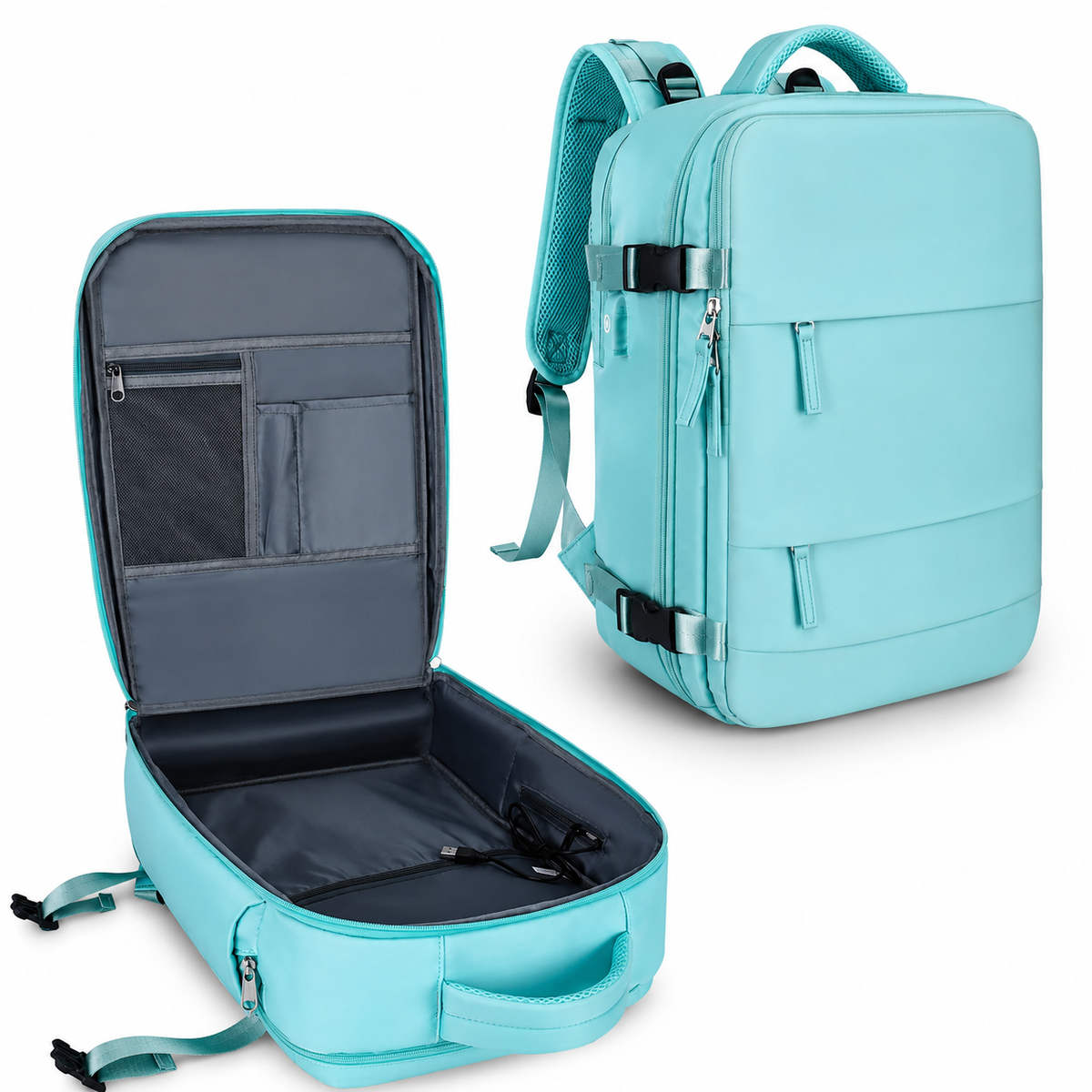 Premium Laptop Backpack Waterproof Expandable Business Travel Bag USB Charging Large Capacity 13 to 17 Inch Laptop Compatible Pack Everyday Carry