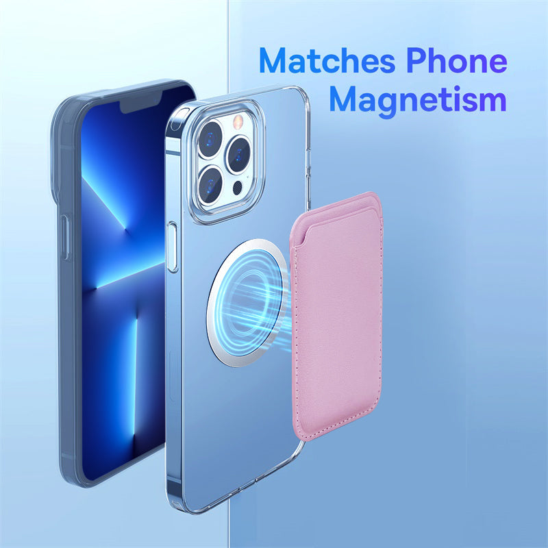 Premium MagSafe Wallet Magnetic Card Holder Slim Leather Phone Wallet Detachable Secure Card Storage Case