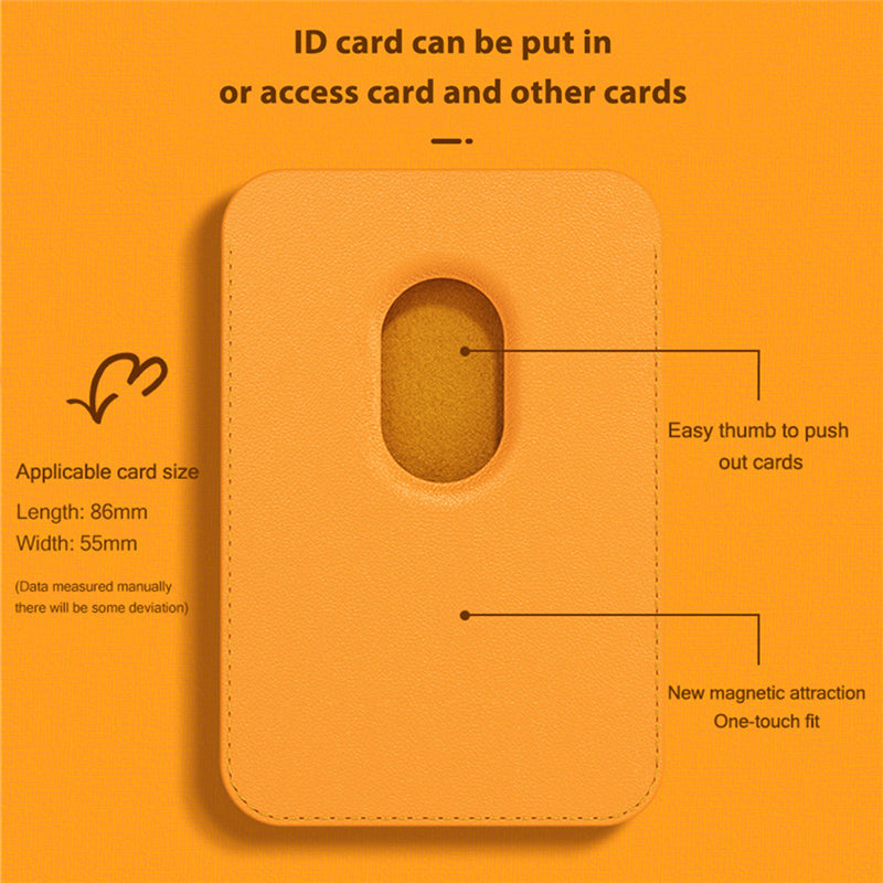 Premium MagSafe Wallet Magnetic Card Holder Slim Leather Phone Wallet Detachable Secure Card Storage Case