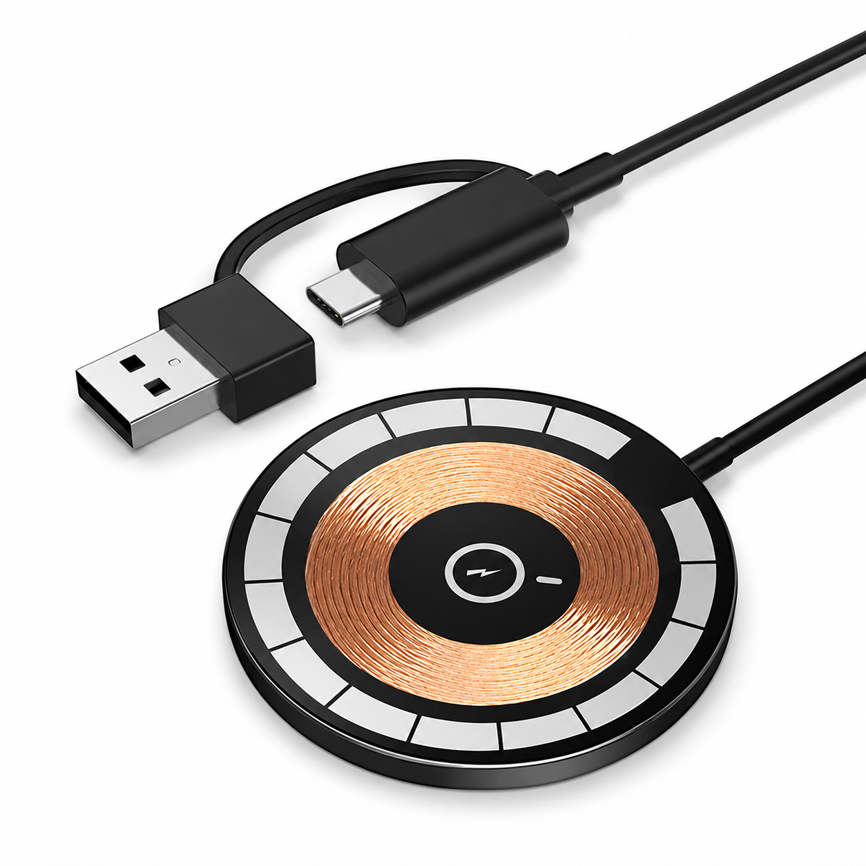 Premium Magnetic Wireless Charger Stand MagSafe Compatible 30W Fast Charging USB-C PD Charging Dock Magnetic Phone Stand Holder Desk Desktop Organizer