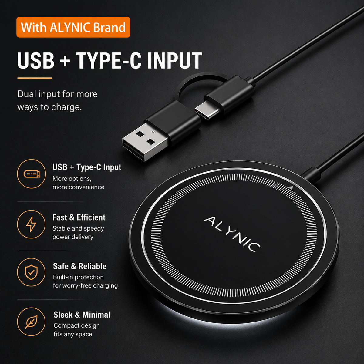 Premium Magnetic Wireless Charger Stand MagSafe Compatible 30W Fast Charging USB-C PD Charging Dock Magnetic Phone Stand Holder Desk Desktop Organizer