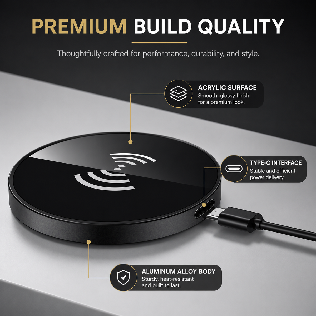 Premium Magnetic Wireless Charger Stand MagSafe Compatible 30W Fast Charging USB-C PD Charging Dock Magnetic Phone Stand Holder Desk Desktop Organizer
