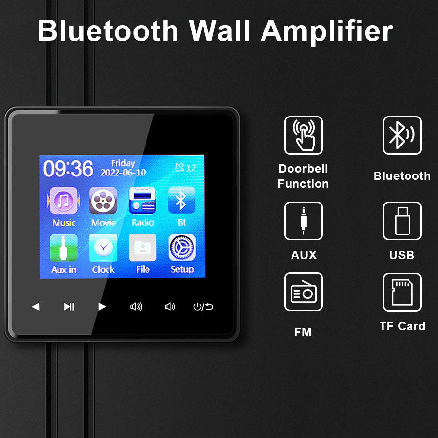 Premium Mini Bluetooth Speaker Amplifier HD Display Stereo Sound System FM AUX Wireless Audio Center