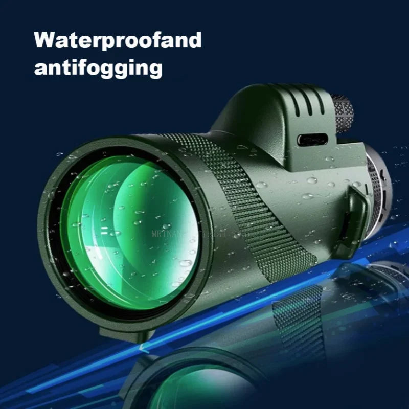 Premium Monocular Telescope HD Zoom Long Range Viewing Portable Folding Outdoor Travel Scope Smartphone Compatible