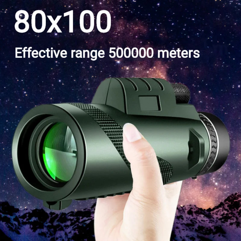 Premium Monocular Telescope HD Zoom Long Range Viewing Portable Folding Outdoor Travel Scope Smartphone Compatible