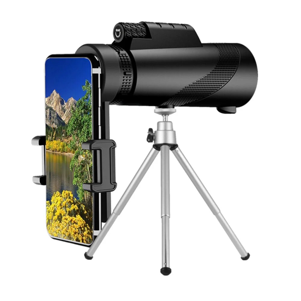 Premium Monocular Telescope HD Zoom Long Range Viewing Portable Folding Outdoor Travel Scope Smartphone Compatible